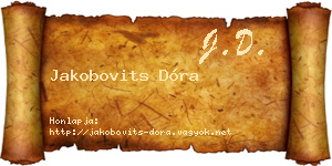Jakobovits Dóra névjegykártya