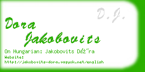 dora jakobovits business card